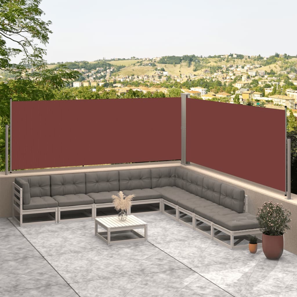 Tenda da Sole Laterale Retrattile Marrone 117x600 cm - homemem39