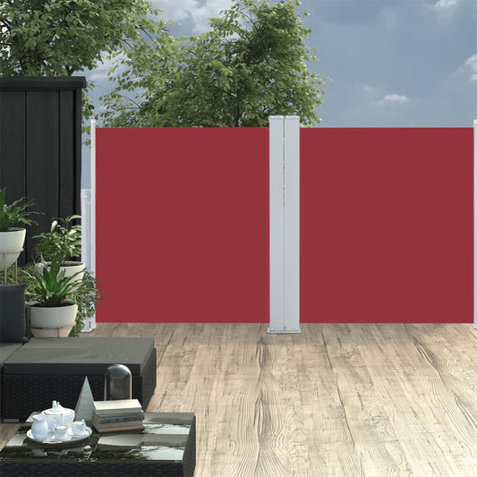 Tenda Laterale Retrattile Rossa 117x600 cm - homemem39