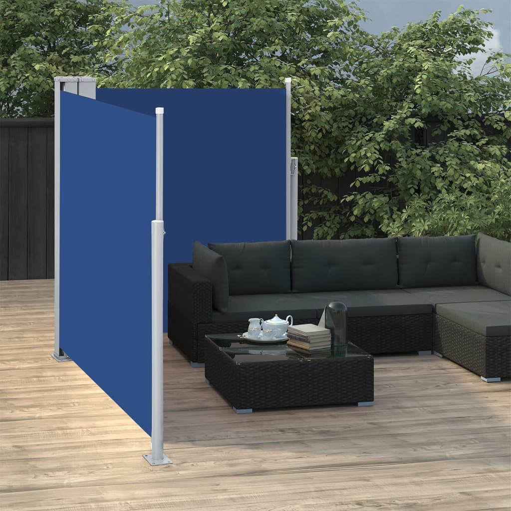 Tenda da Sole Laterale Retrattile Blu 140x600 cm - homemem39