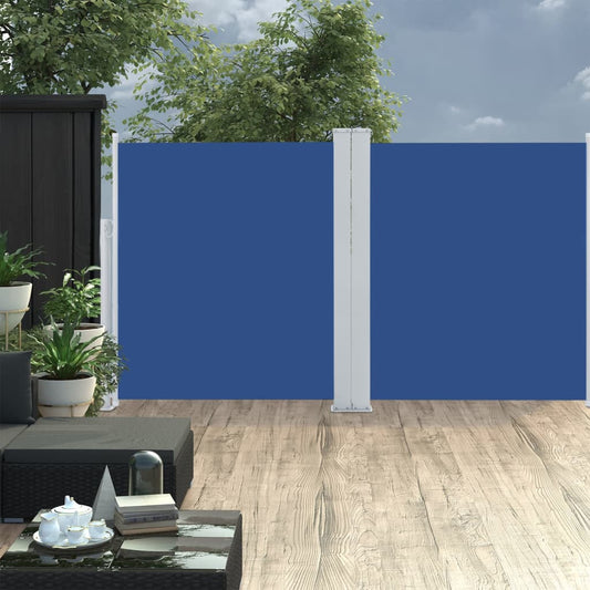 Tenda da Sole Laterale Retrattile Blu 140x600 cm - homemem39