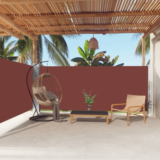 Tenda da Sole Laterale Retrattile Marrone 160x600 cm - homemem39