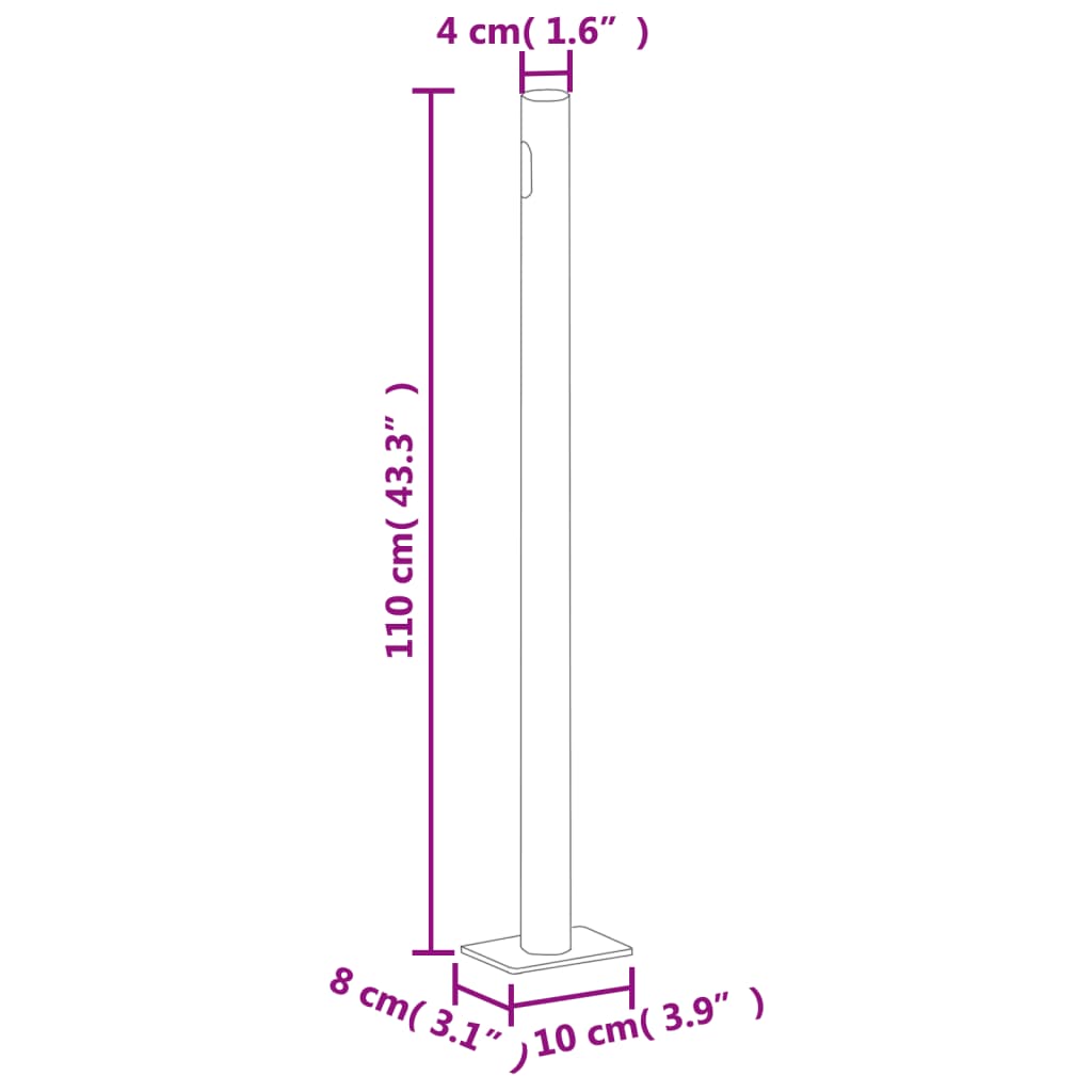 Tenda da Sole Laterale Retrattile Crema 180x600 cm - homemem39