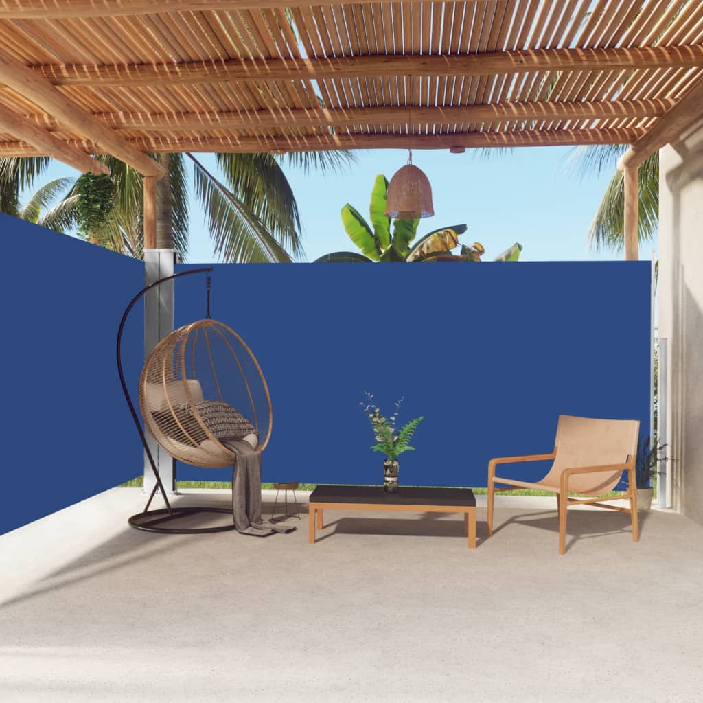 Tenda da Sole Laterale Retrattile Blu 180x600 cm - homemem39