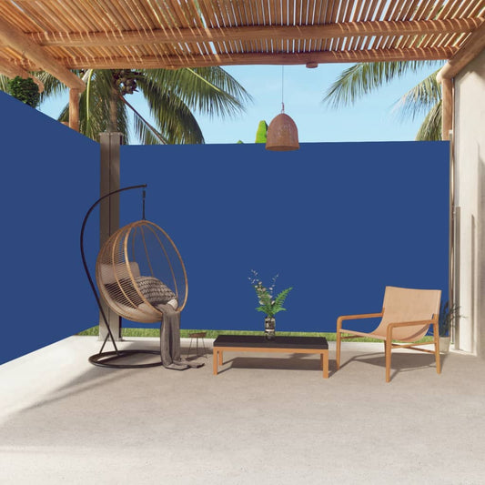 Tenda da Sole Laterale Retrattile Blu 220x600 cm - homemem39