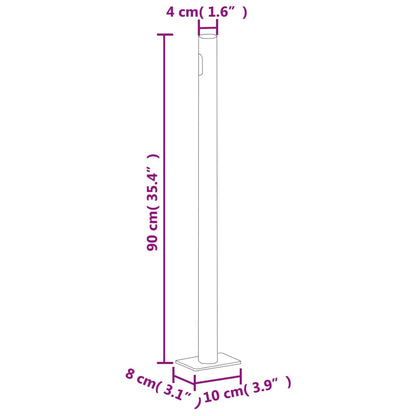 Tenda Laterale Retrattile Crema 140x1000 cm - homemem39