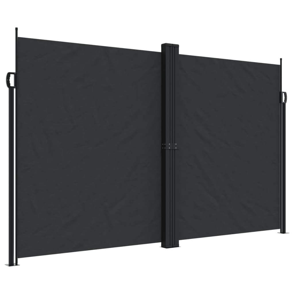 Tenda da Sole Laterale Retrattile Nera 200x1200 cm - homemem39