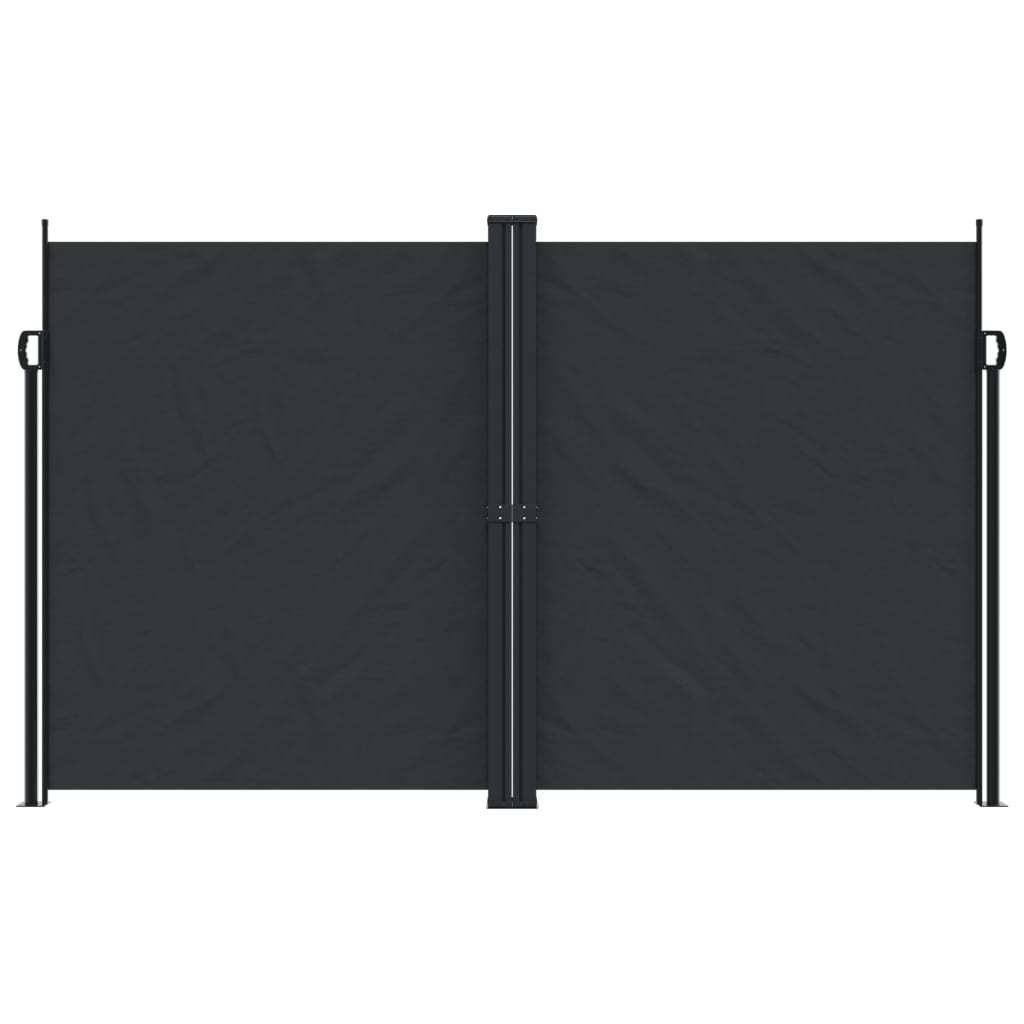 Tenda da Sole Laterale Retrattile Nera 200x1200 cm - homemem39