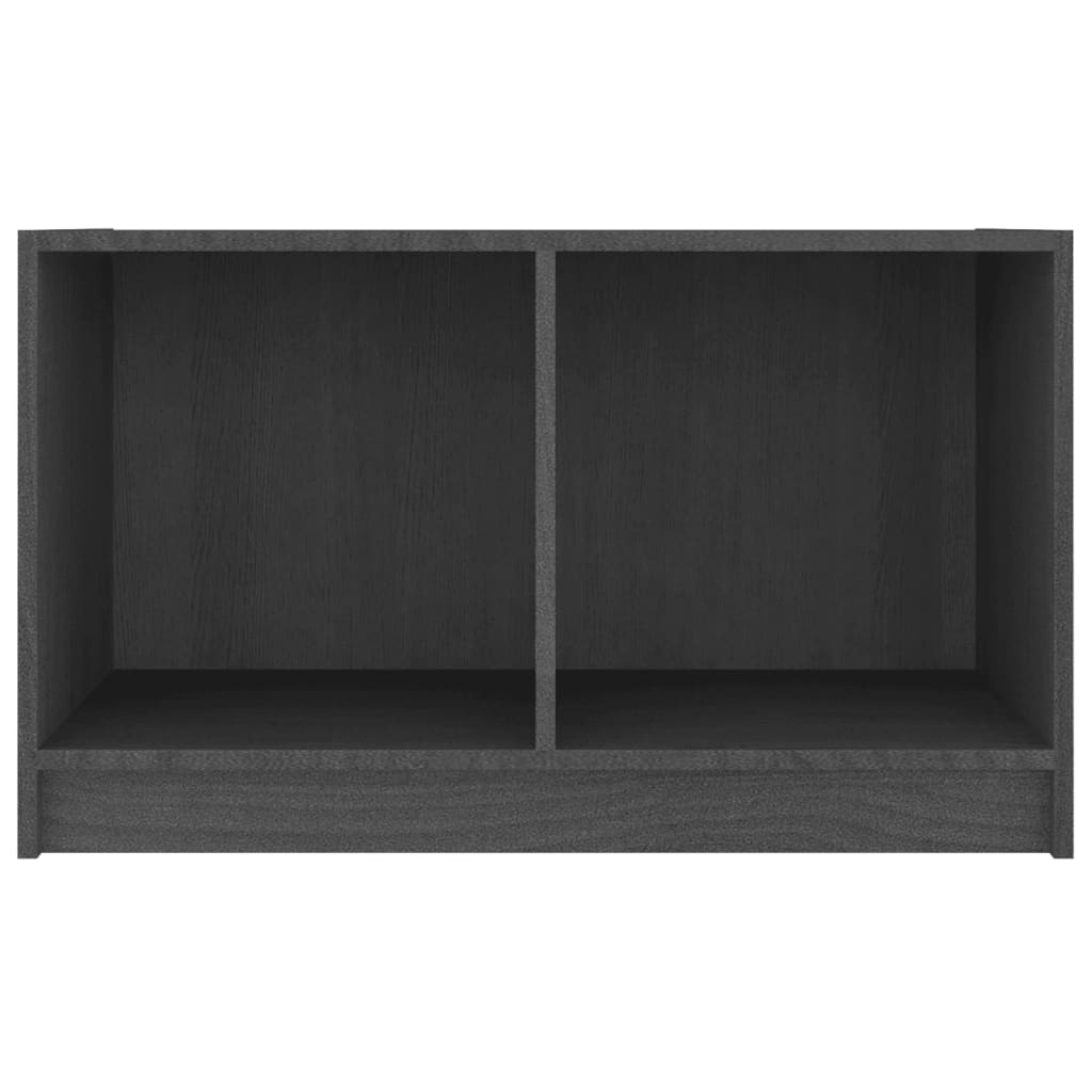 Mobile Porta TV Grigio 70x33x42 cm in Legno Massello di Pino - homemem39