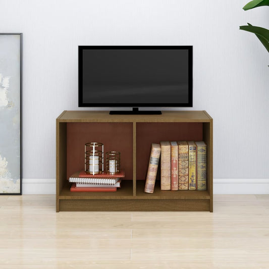 Mobile Porta TV Marrone Miele 70x33x42 cm in Legno di Pino - homemem39