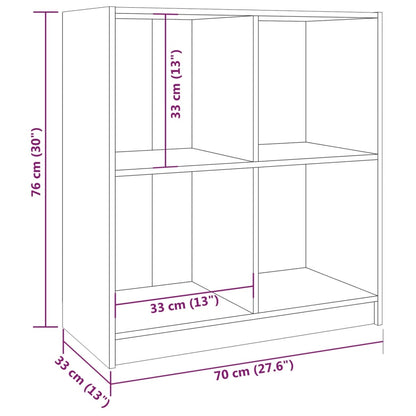 Credenza Bianca 70x33x76 cm in Legno Massello di Pino - homemem39