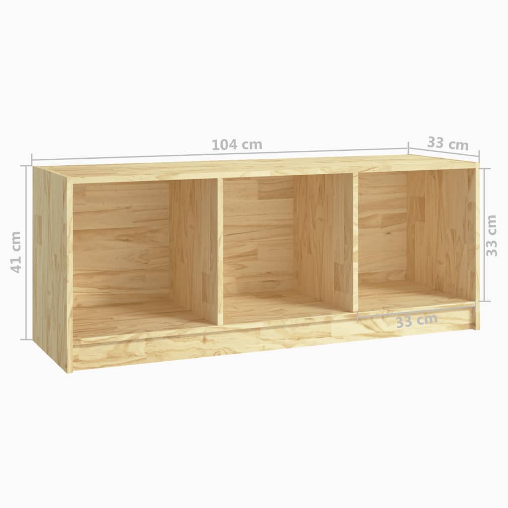 Mobile Porta TV 104x33x41 cm in Legno Massello di Pino - homemem39