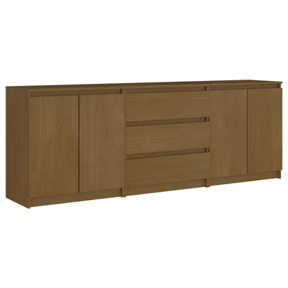 Credenza Marrone Miele 180x36x65 cm in Legno Massello di Pino - homemem39