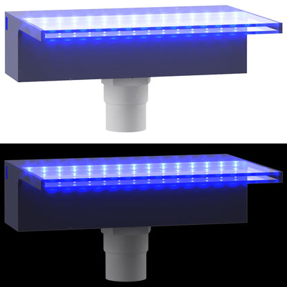 Sfioratore a Cascata con LED RGB Acrilico 30 cm - homemem39