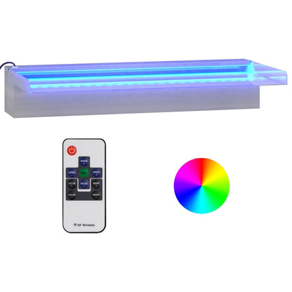 Sfioratore a Cascata con LED RGB Acciaio Inox 45 cm - homemem39