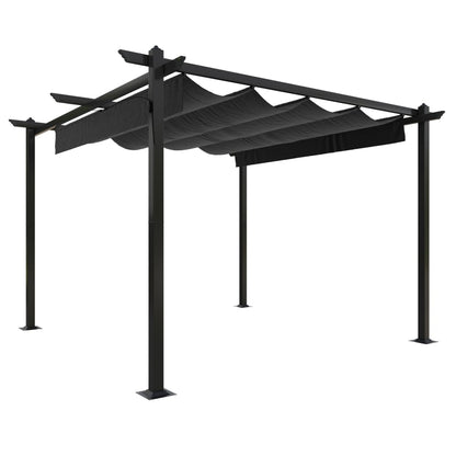 Pergola da Giardino con Tetto Retrattile 3x3 m Antracite - homemem39