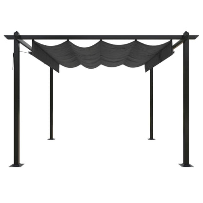 Pergola da Giardino con Tetto Retrattile 3x3 m Antracite - homemem39