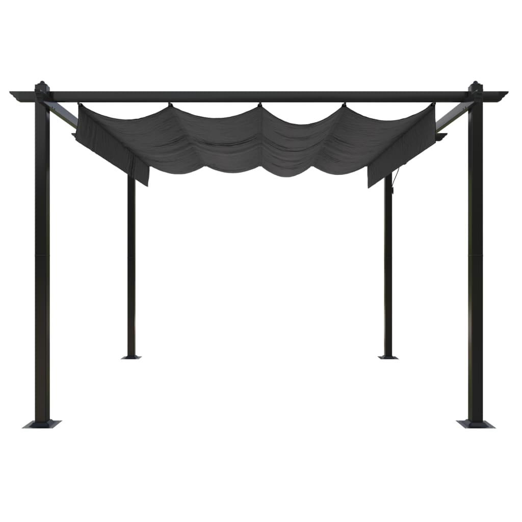 Pergola da Giardino con Tetto Retrattile 3x3 m Antracite - homemem39