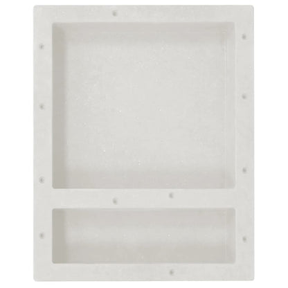 Nicchia da Doccia con 2 Scomparti Bianco Opaco 41x51x10 cm - homemem39