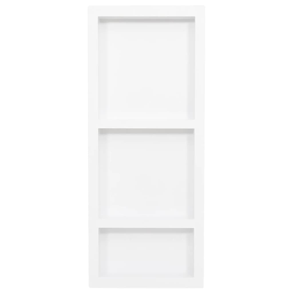 Nicchia da Doccia con 3 Scomparti Bianco Opaco 41x99x9 cm - homemem39