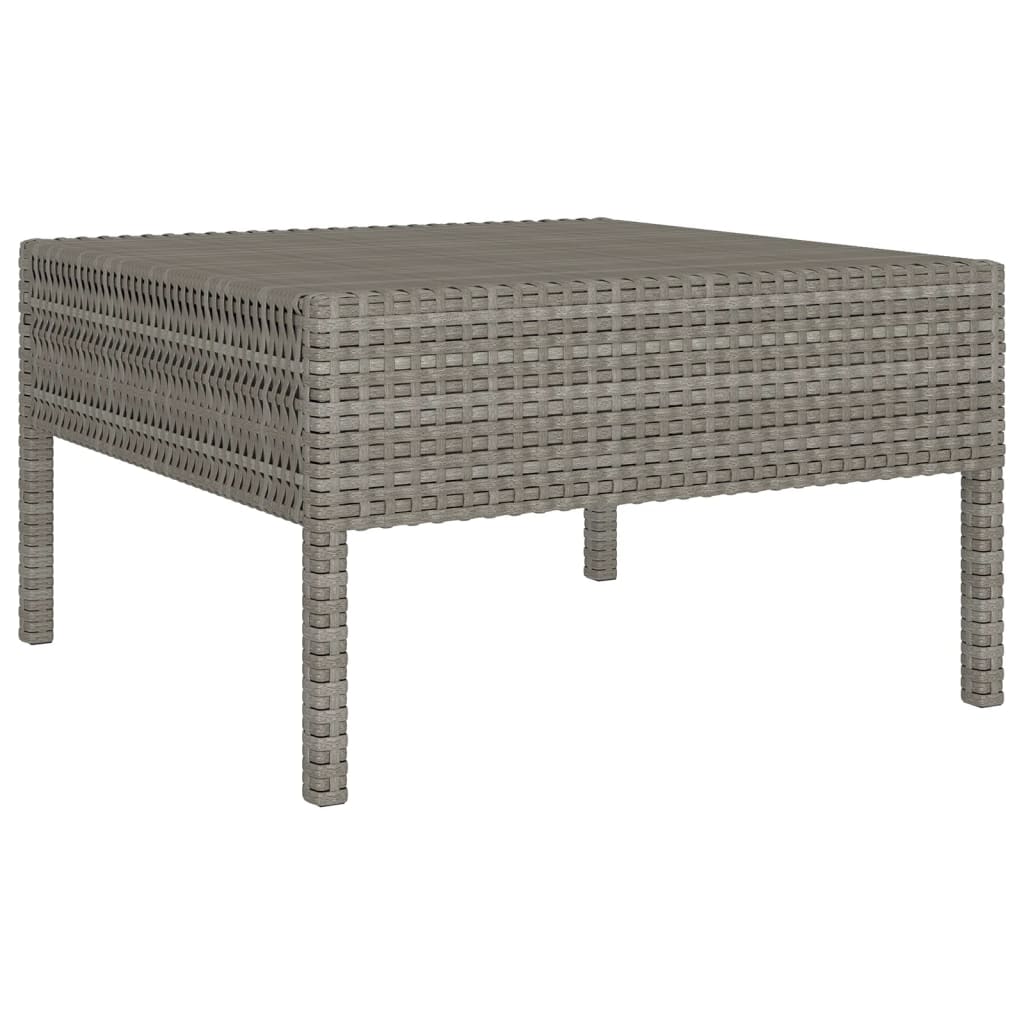 Set Divani da Giardino 6 pz con Cuscini in Polyrattan Grigio - homemem39