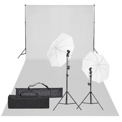 Kit per Studio Fotografico con Set di Luci e Fondale - homemem39