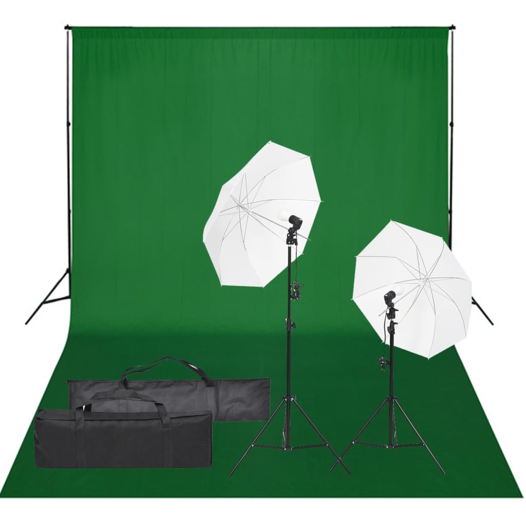 Kit per Studio Fotografico con Set di Luci e Fondale - homemem39