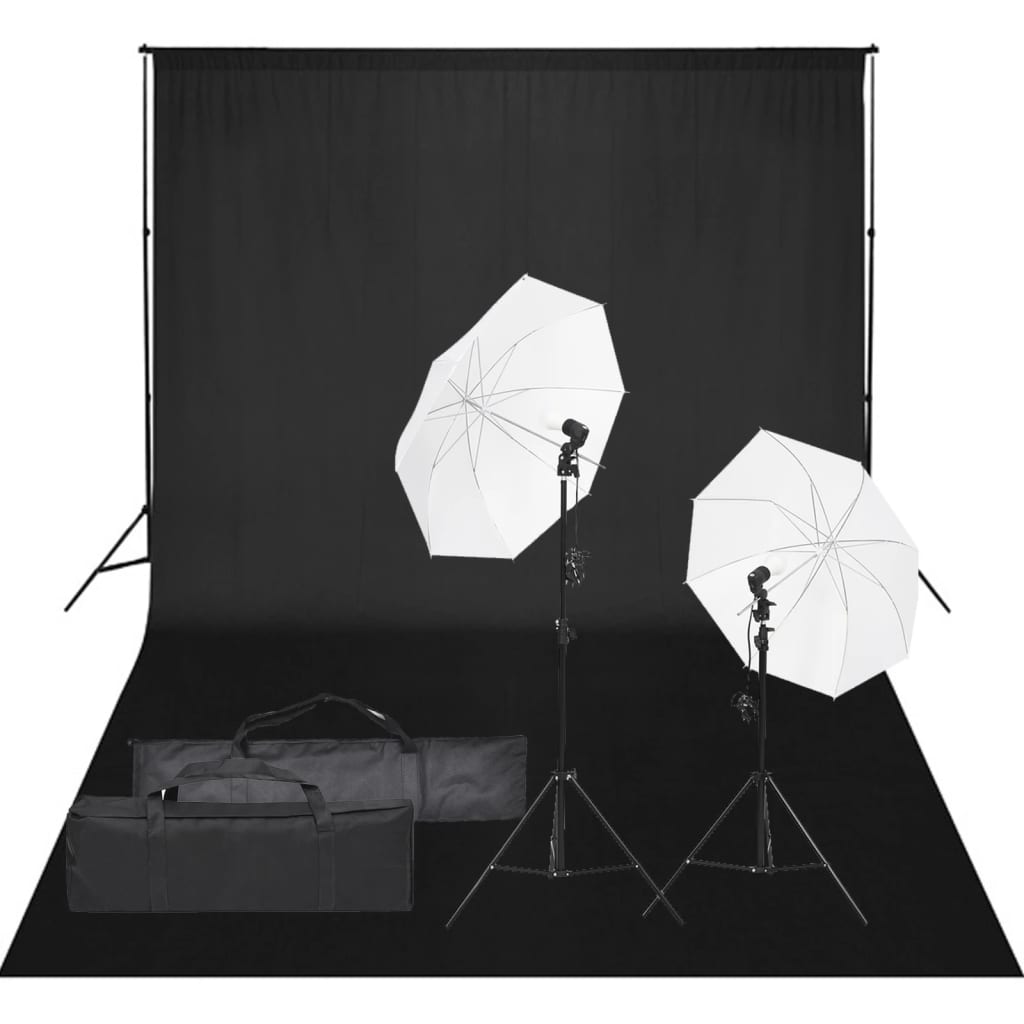 Kit per Studio Fotografico con Set di Luci e Fondale - homemem39