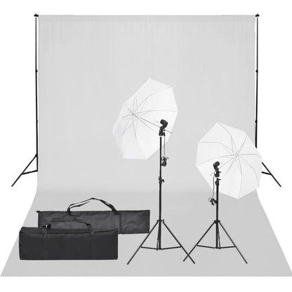 Kit per Studio Fotografico con Set di Luci e Fondale - homemem39