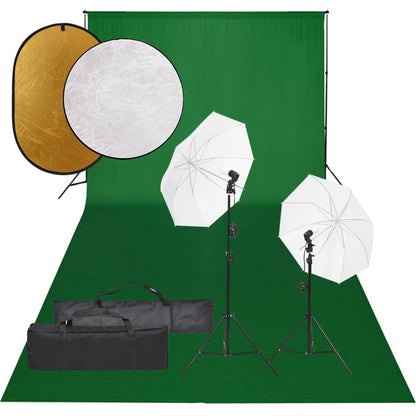 Kit per Studio Fotografico con Set Luci, Fondale e Riflettore - homemem39