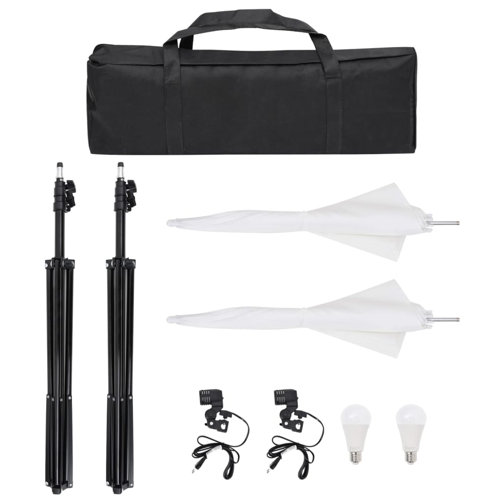 Kit per Studio Fotografico con Set Luci, Fondale e Riflettore - homemem39