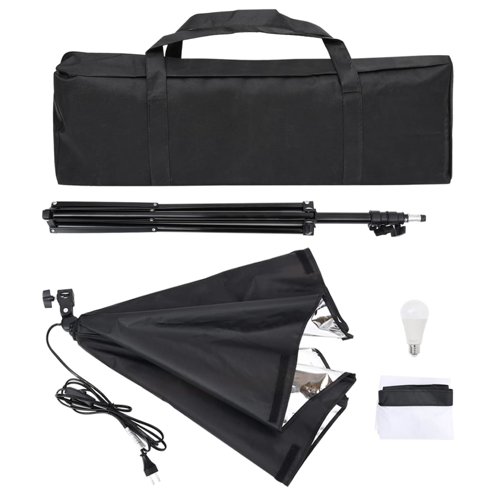 Kit per Studio Fotografico con Softbox, Fondale e Riflettore - homemem39