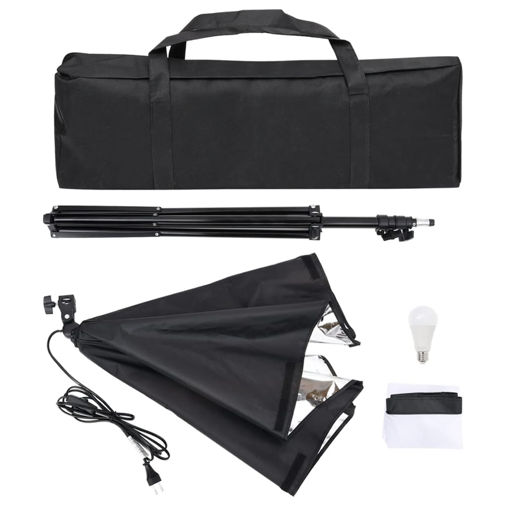 Kit per Studio Fotografico con Luce Softbox e Fondale - homemem39