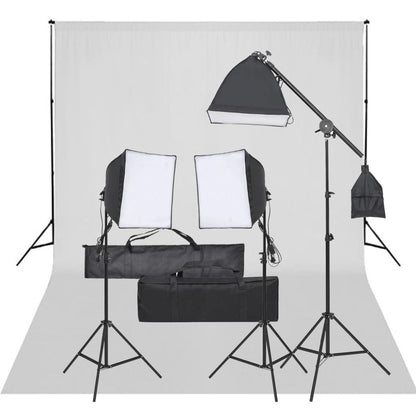 Kit per Studio Fotografico con Set di Luci e Fondale - homemem39