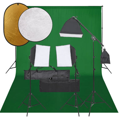 Kit per Studio Fotografico con Set Luci, Fondale e Riflettore - homemem39