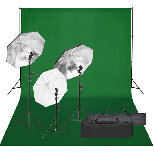 Kit per Studio Fotografico con Set di Luci e Fondale - homemem39