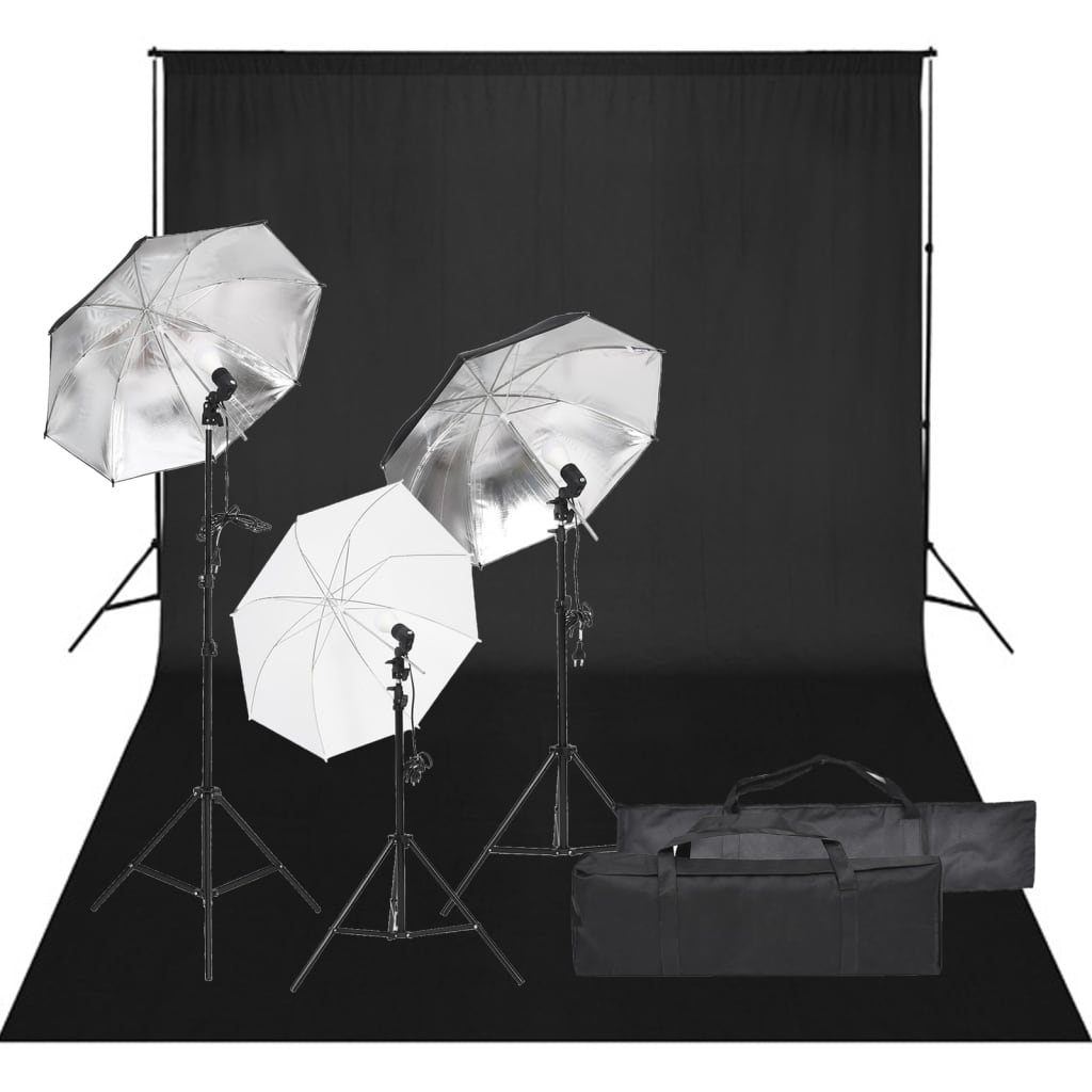 Kit per Studio Fotografico con Set di Luci e Fondale - homemem39