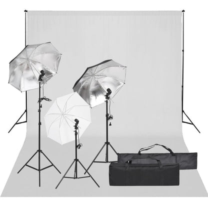 Kit per Studio Fotografico con Set di Luci e Fondale - homemem39