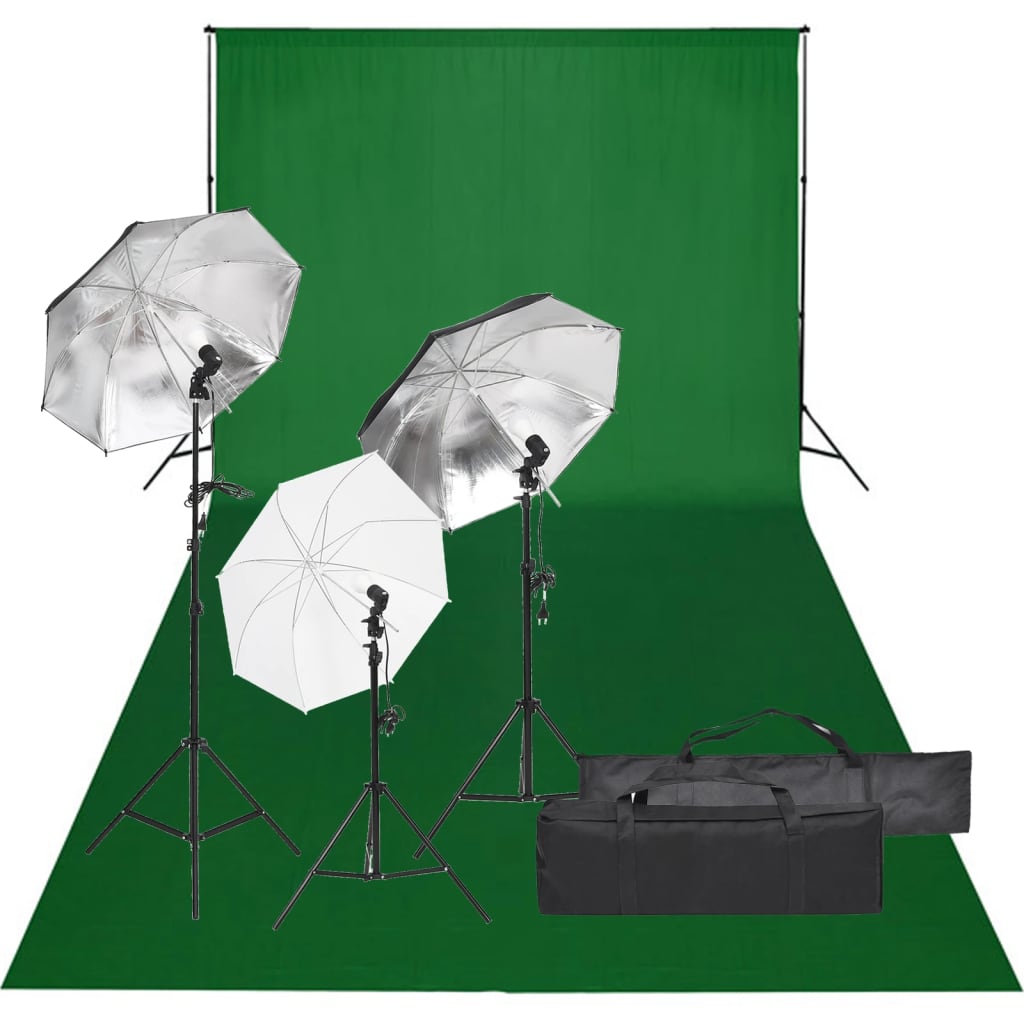 Kit per Studio Fotografico con Set di Luci e Fondale - homemem39