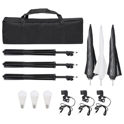 Kit per Studio Fotografico con Set Luci, Fondale e Riflettore - homemem39