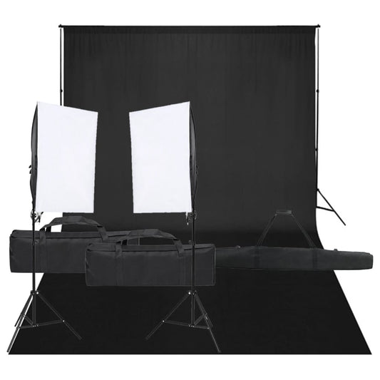 Kit per Studio Fotografico con Set di Luci e Fondale - homemem39