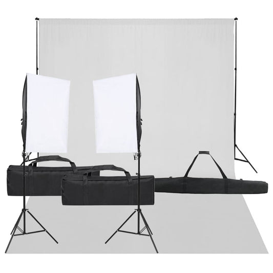 Kit per Studio Fotografico con Set di Luci e Fondale - homemem39