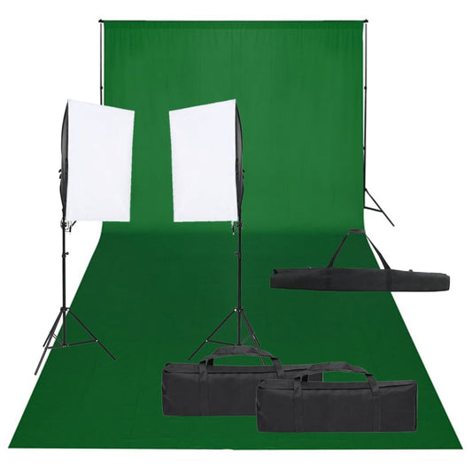 Kit per Studio Fotografico con Set di Luci e Fondale - homemem39