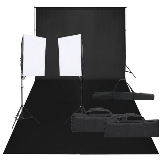 Kit per Studio Fotografico con Set di Luci e Fondale - homemem39