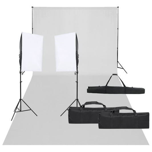 Kit per Studio Fotografico con Set di Luci e Fondale - homemem39