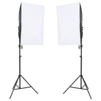 Kit per Studio Fotografico con Set di Luci e Fondale - homemem39