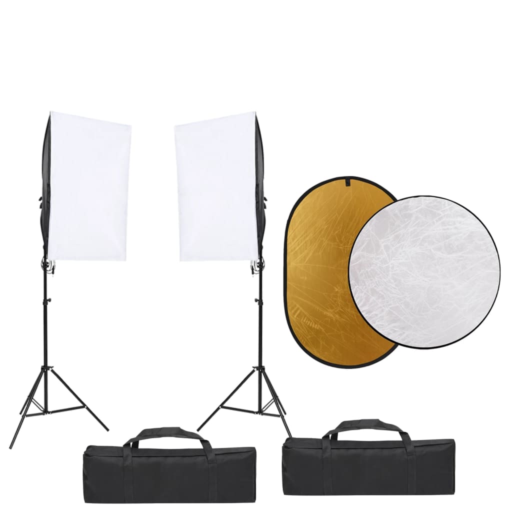 Kit per Studio Fotografico con Set Luci e Riflettore - homemem39