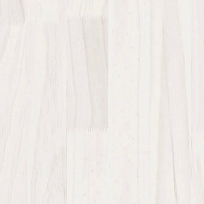 Fioriera da Giardino Bianca 60x31x31 cm in Massello di Pino - homemem39