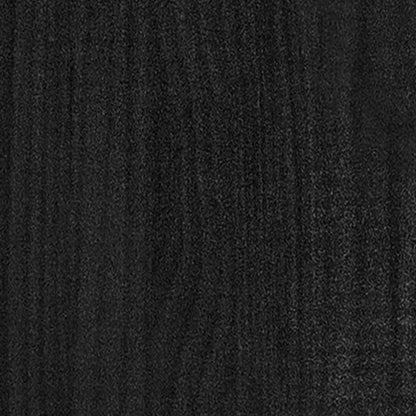 Fioriera da Giardino Nera 31x31x70 cm in Legno Massello di Pino - homemem39