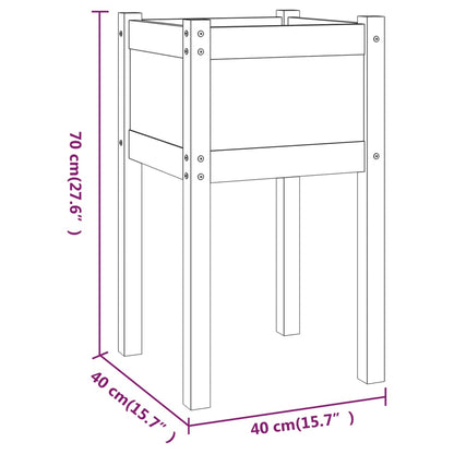 Fioriere da Giardino 2 pz 40x40x70 cm in Legno Massello di Pino - homemem39