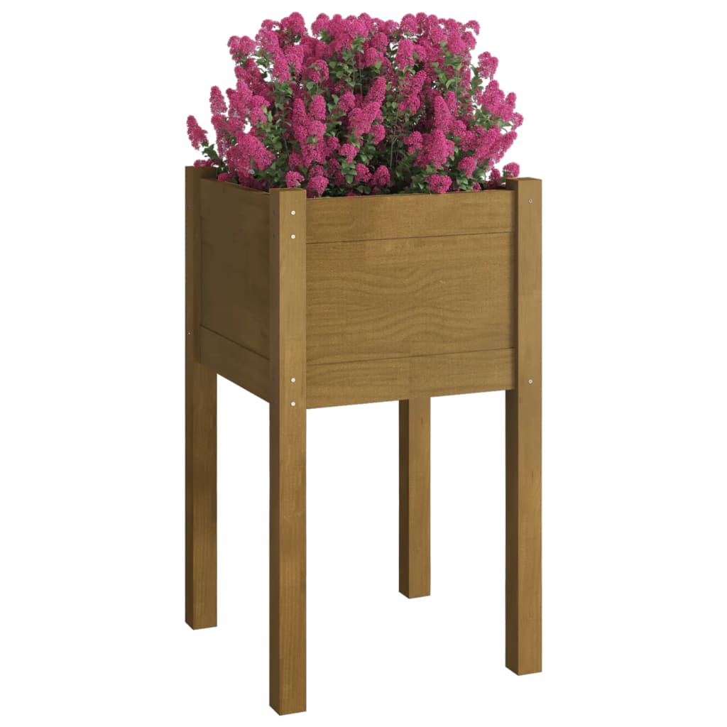 Fioriere da Giardino 2 pz Miele 40x40x70 cm in Legno di Pino - homemem39